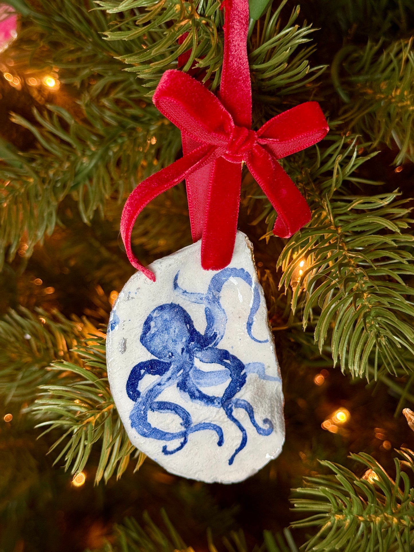 Octopus Oyster Shell Ornament