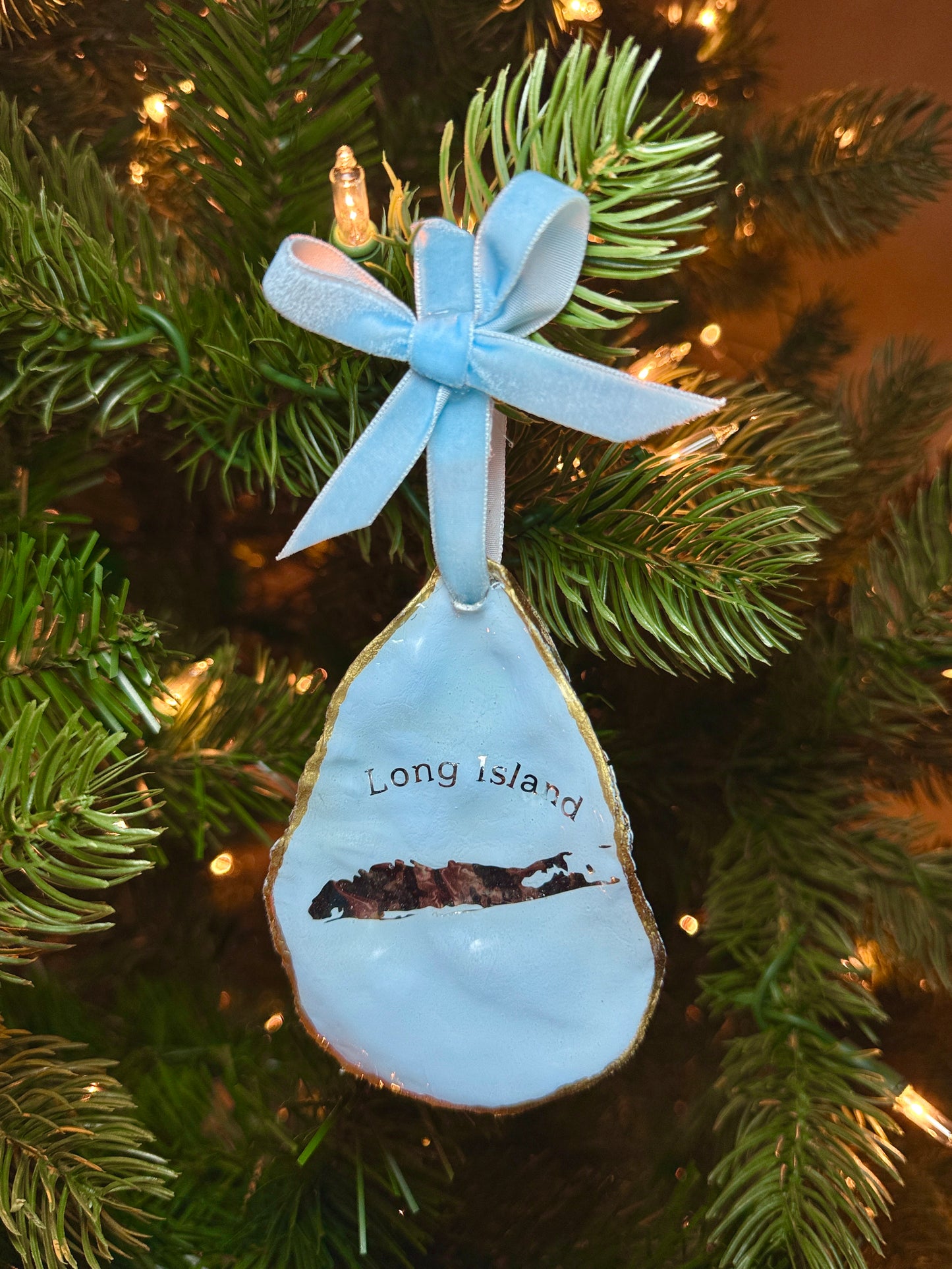 Long Island Oyster Shell Ornament