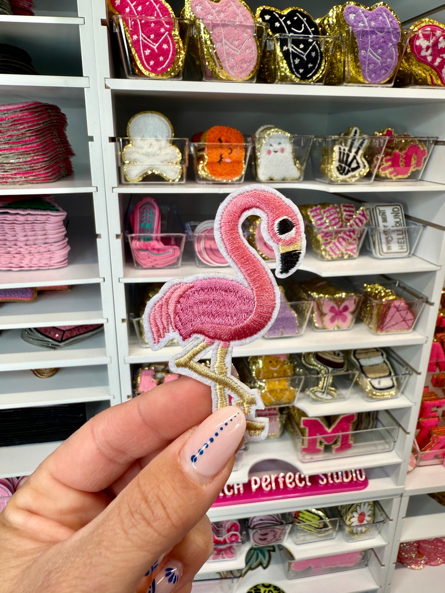 Flamingo Iron On Patch