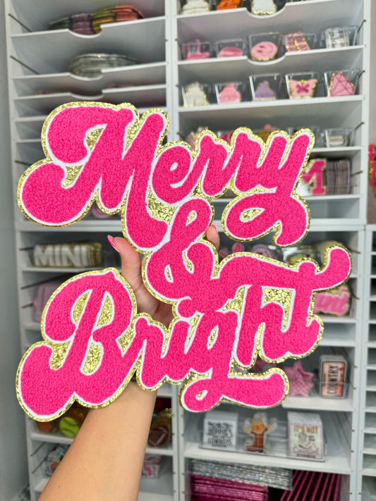 Merry & Bright Chenille Patch