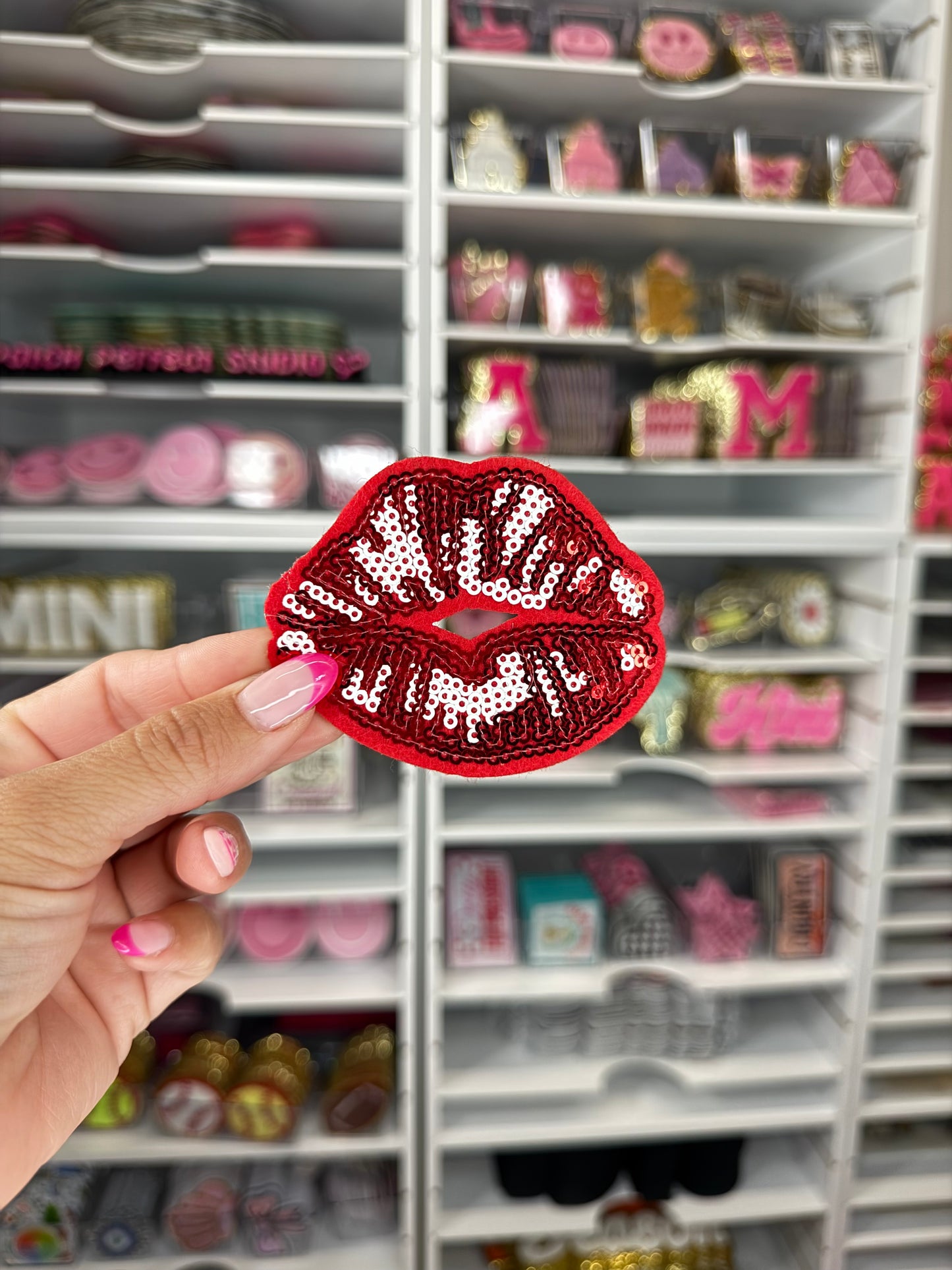 Lips Sequin Patch