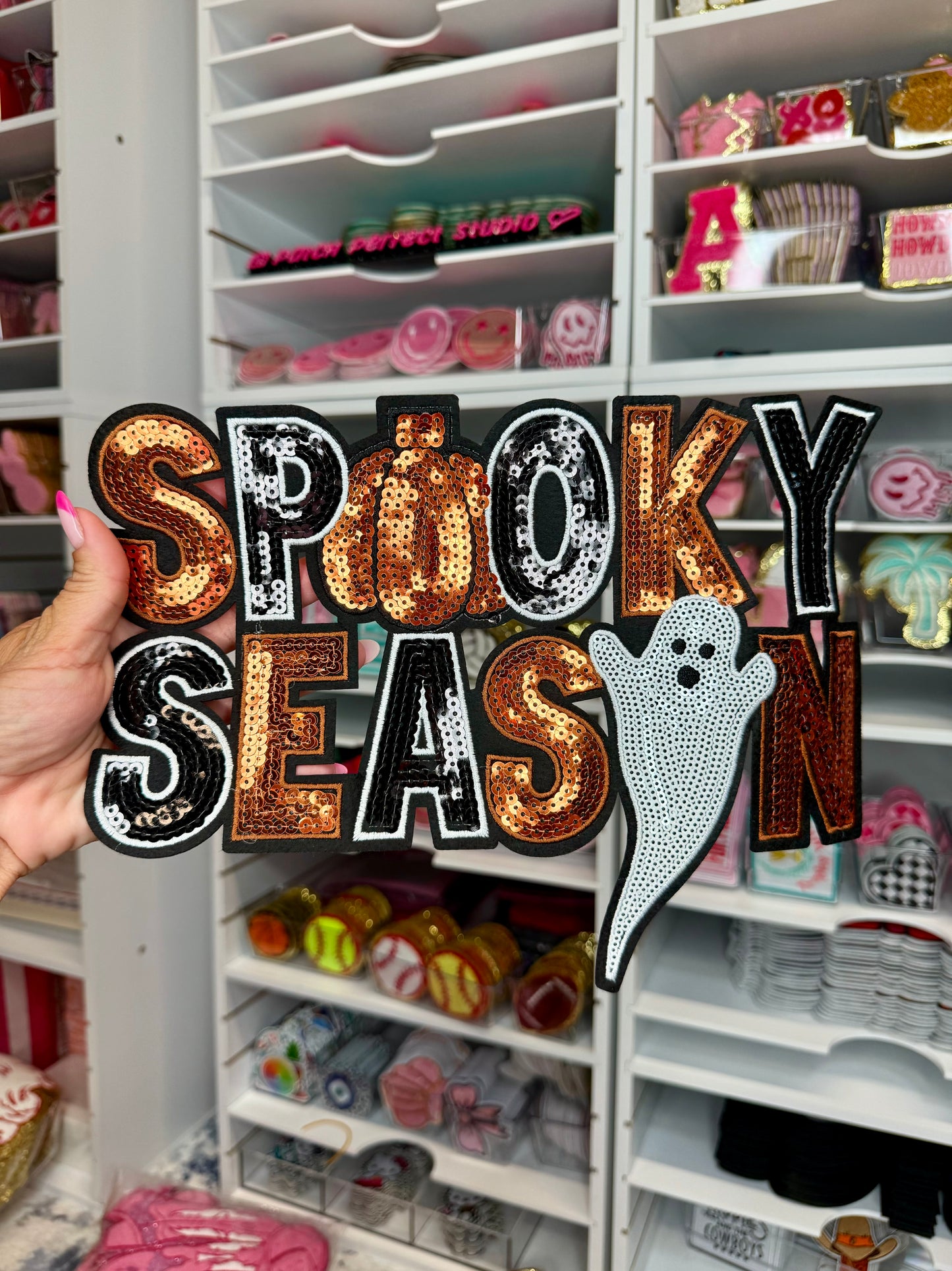 Spooky Season Sequin Patch