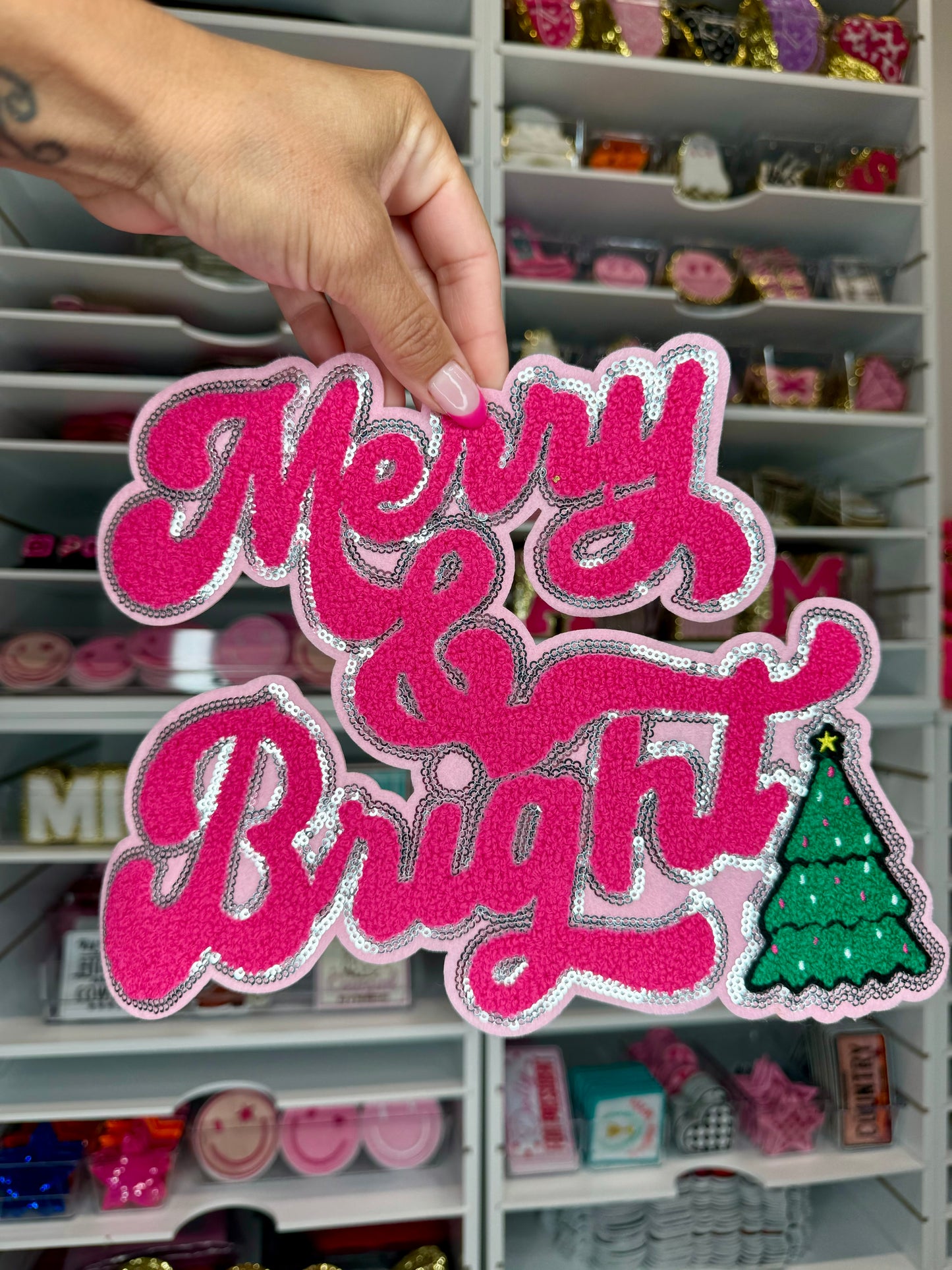 Merry & Bright Chenille Patch