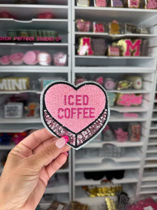 Iced Coffee Chenille Patch