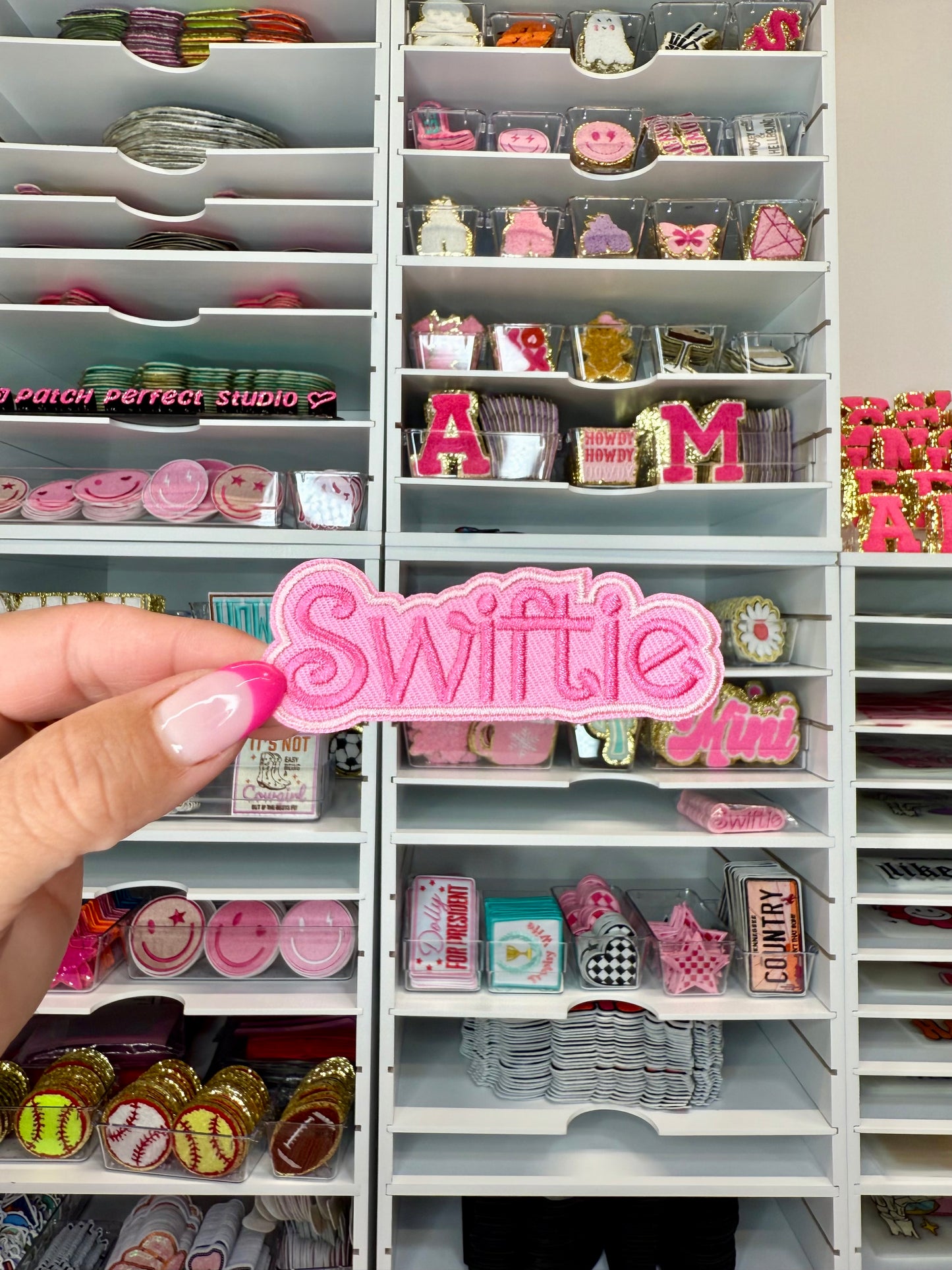 Pink Swiftie Embroidered Patch