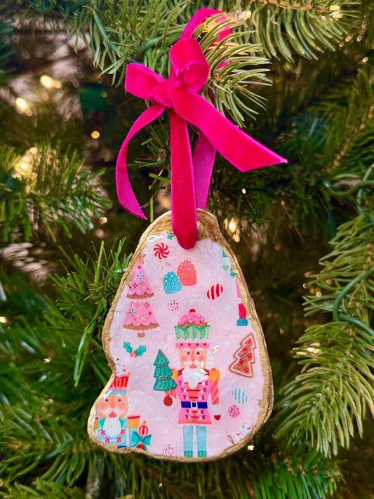 Nutcracker Oyster Shell Ornament