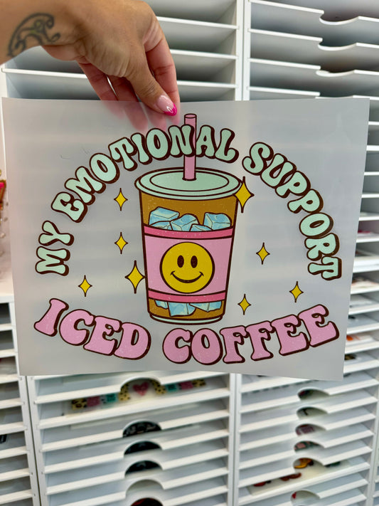 Emotional Support Coffee DTF Transfer