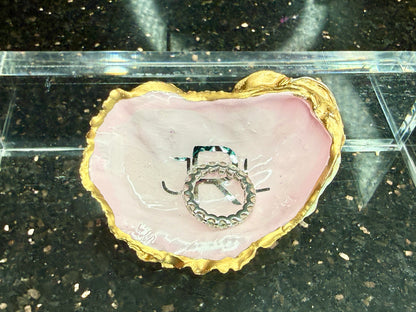 Light Pink Oyster Shell Ring Dish