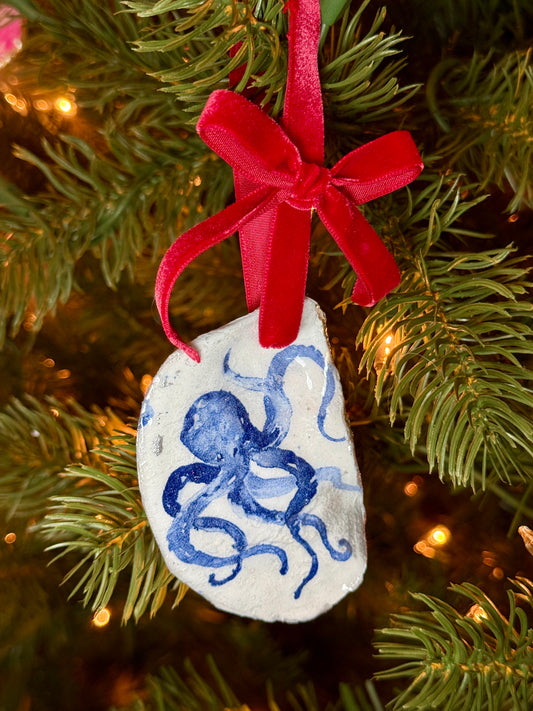 Octopus Oyster Shell Ornament