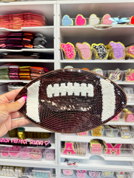 Sequin Football Patch