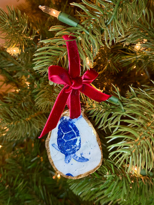 Turtle Oyster Shell Ornament