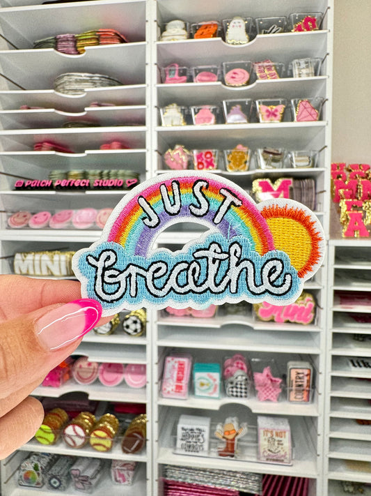 Just Breathe Embroidered Patch