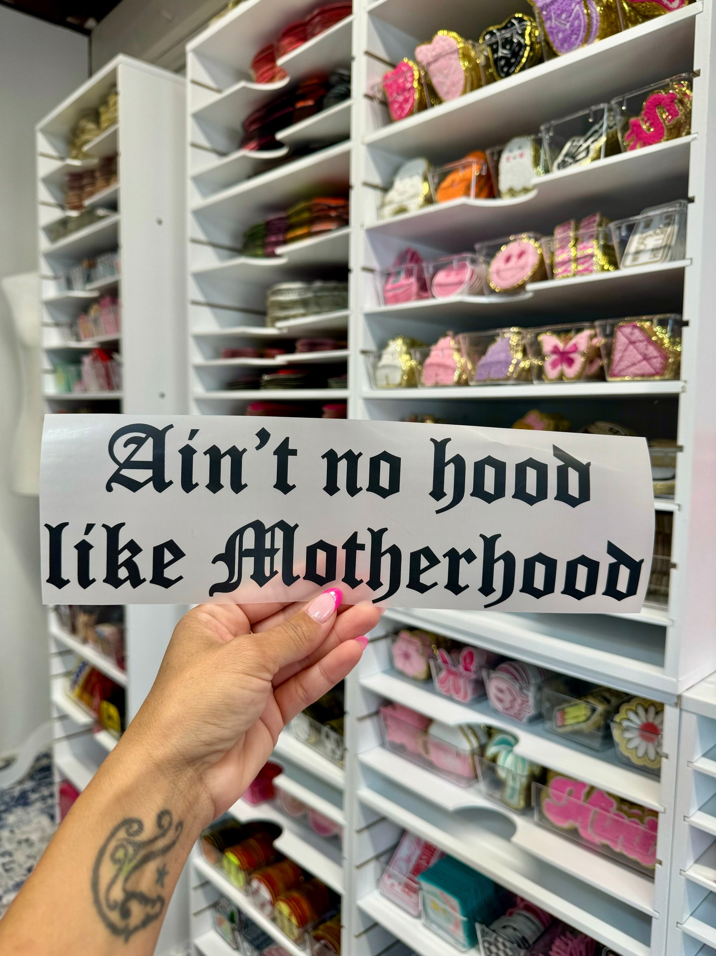 Ain’t No Hood Like Motherhood DTF Transfer