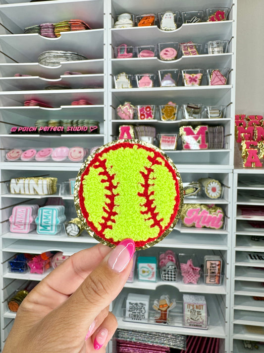 Softball Chenille Patch