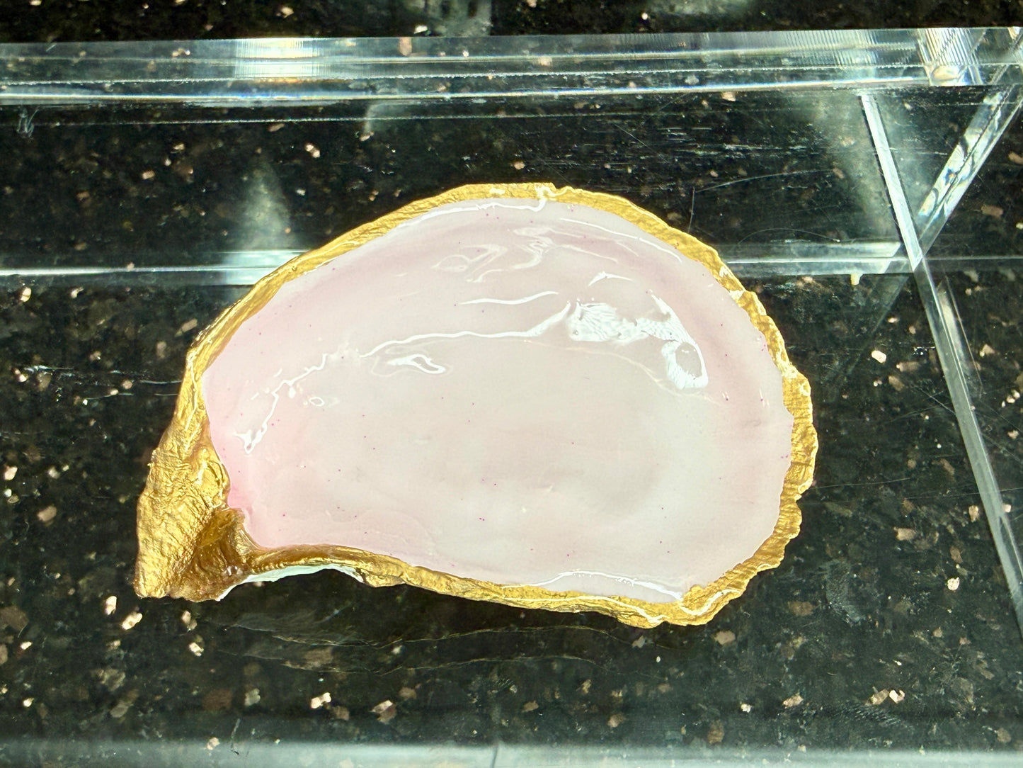Light Pink Oyster Shell Ring Dish