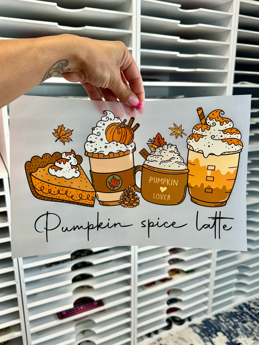 Pumpkin Spice Latte DTF Transfer