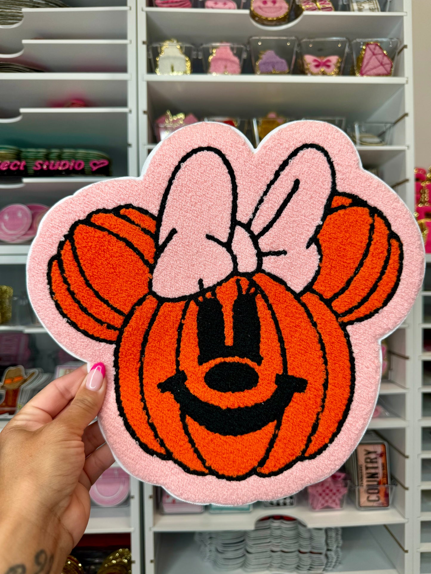 Minnie Pumpkin Chenille Patch