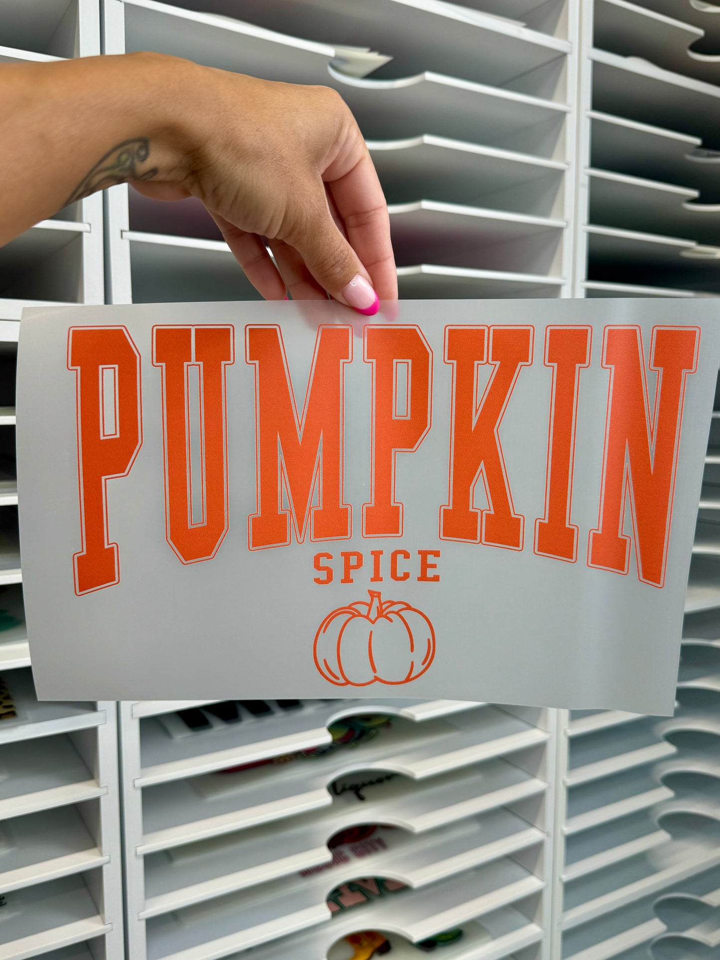 Pumpkin Spice DTF Transfer