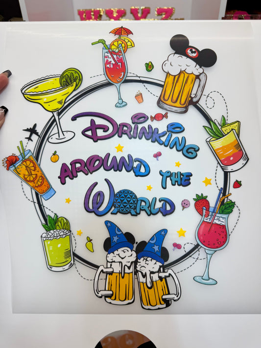 Drink Around The World Epcot DTF Transfer