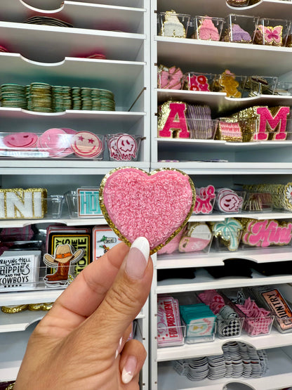 Chenille Heart Patches