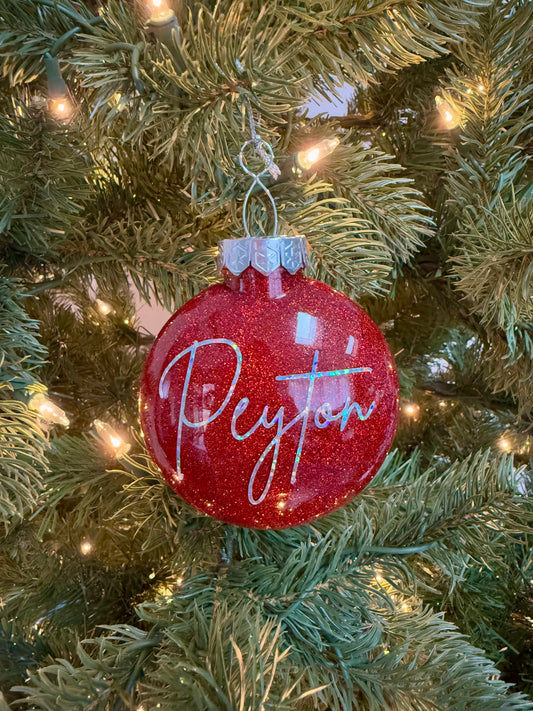 Custom Name Shatter Proof Ornament