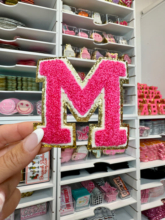 M Letter Chenille Patch 3"