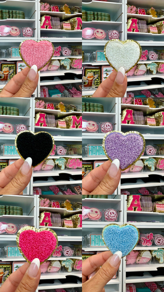 Chenille Heart Patches