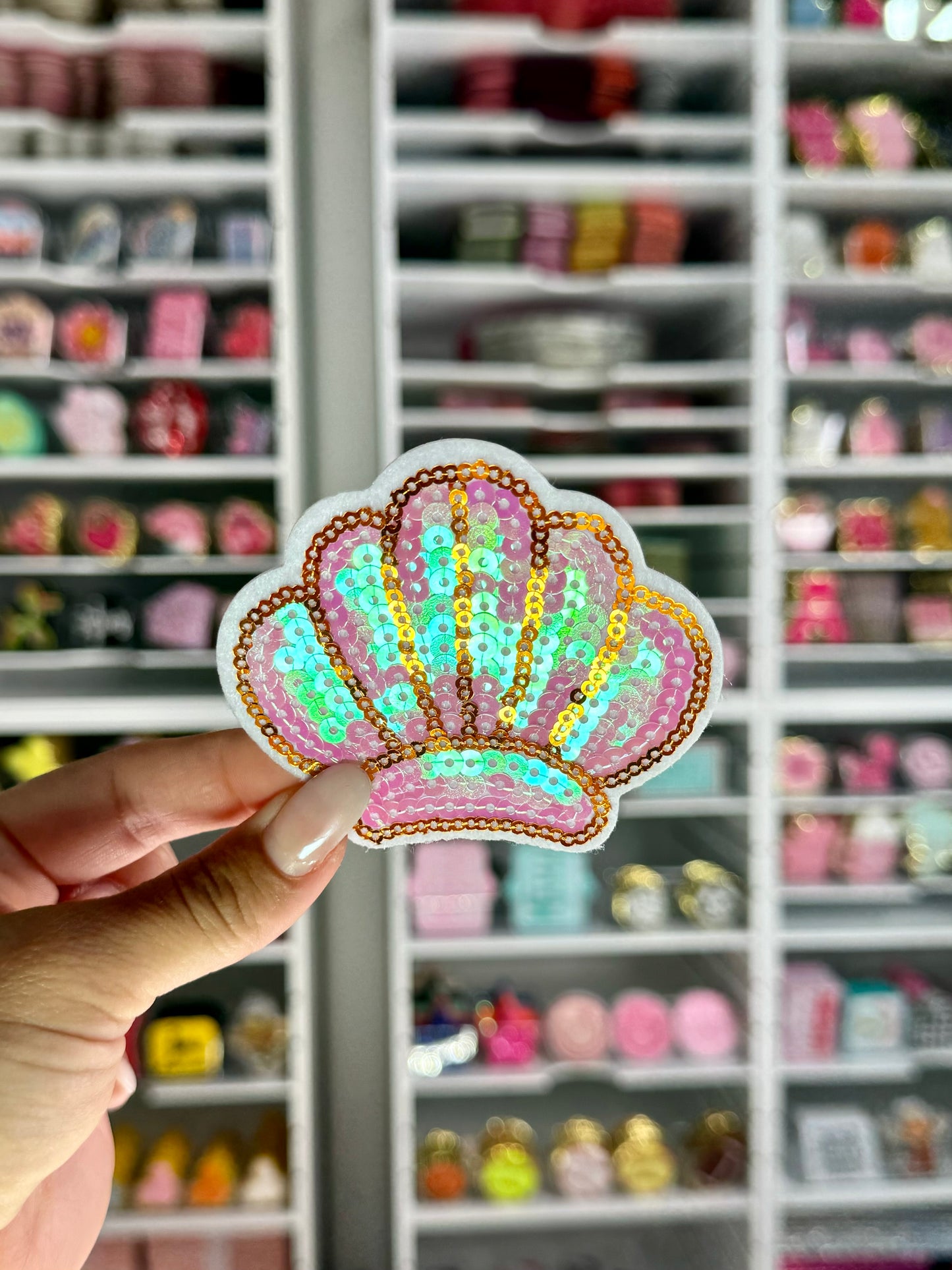 Seashell Sequin Patch